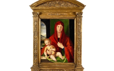 Alvise Vivarini, um 1445 Venedig oder Murano - um 1505, MADONNA MIT DEM KIND - DIE „GOUDSTIKKER-MADONNA“