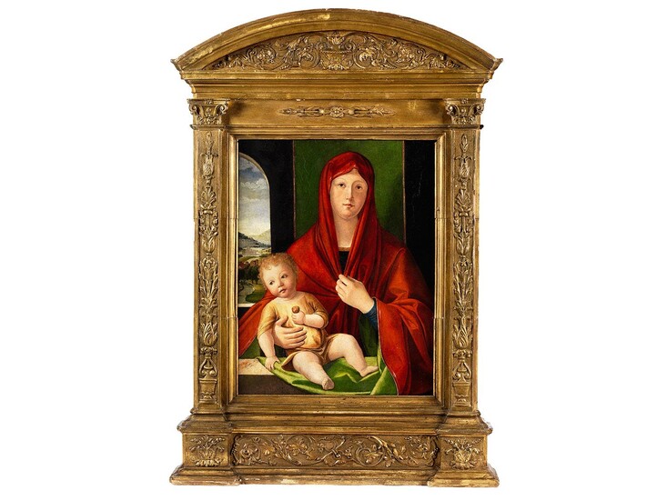 Alvise Vivarini, um 1445 Venedig oder Murano - um 1505, MADONNA MIT DEM KIND - DIE „GOUDSTIKKER-MADONNA“