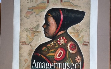 Amagermuseet, advertising poster, c. 1950. Usigned. Lithographic print in colours. Sheet size 100×62 cm. Unframed.
