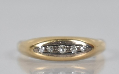 An Early 20th Century 18ct Gold and Diamond Boat Style Ring,...
