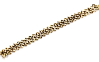 An Edwardian two row hoop link bracelet