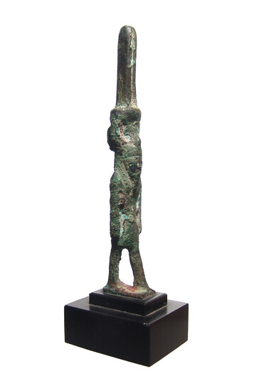 An Egyptian bronze figure of Nefertum