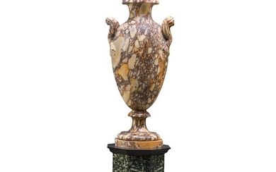 An Italian breccia di Sciro marble urn, 19th century