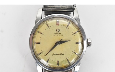 An Omega Seamaster, automatic, gents, stainless steel wristw...