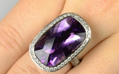 An amethyst and diamond cluster ring, by Buchwald.