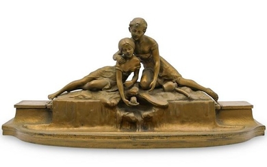 Andor Ruff (Hungary, 1885-1955) Bronze Inkwell