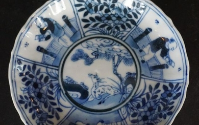 Antique Chinese Qing Lung Period Blue & White Dish