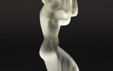 Art Deco Lalique Style Female Nude Candlestick