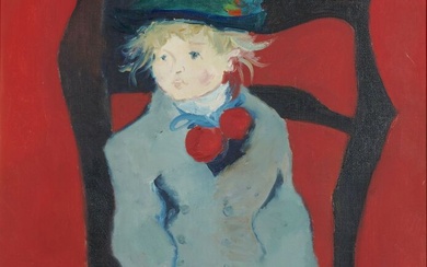 Arthur VAN HECKE (1924-2003) Portrait de jeune fille blonde, 66 Huile sur toile signée et...