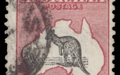 Australia 1915-27 £2 black and rose, heavily postmarked; sound.