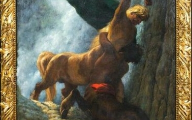 BATTLE OF THE CENTAURS OIL PAINTING