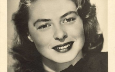 BERGMAN INGRID: (1915-1982) Swedish Actress, Academy Award winner. Vintage signed 3.5 X 5.5 photogra...