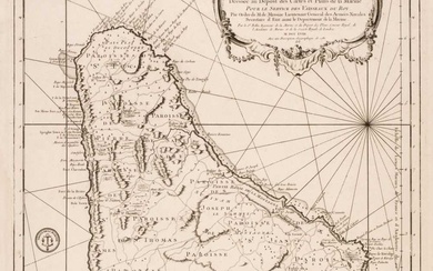 Barbados. Bellin (Jacques Nicolas), Carte de L'Isle de La Barbade, 1758