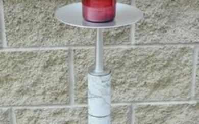 Beautiful Older Standing Sanctuary Lamp with Red Glass