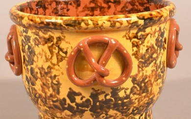 Breininger Pottery 2008 Redware Pretzel Bowl.