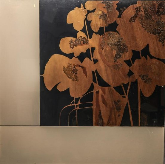 Bunn Gray, Night Floral No. #4- Mixed Media Canvas