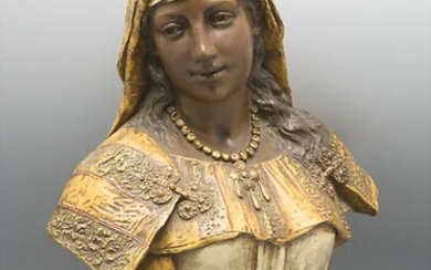 Büste einer orientalischen Prinzessin / A bust of an Oriental princess, Goldscheider, Wien, um 1900...