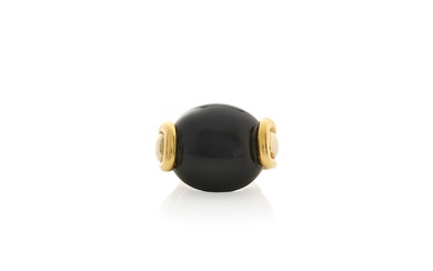 CARTIER, ALDO CIPULLO 18K Gold and Onyx Ring