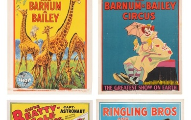 [CIRCUS]. Four American circus posters. Includes three Ring...