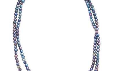 COLOURED CULTURED PEARL NECKLACE