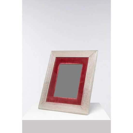 Carlo Scarpa (1906-1978) Standing frame Murano glass, wood and brass Edited by Venini Engraved with