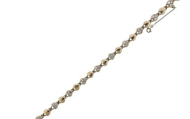 Cartier 18K Gold Diamond Heart Link Bracelet