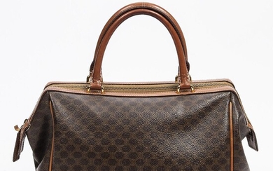 SOLD. Céline: A "Vintage Doctor Bag" of brown monogram canvas with brown leather trimmings, gold tone hardware and two handles. – Bruun Rasmussen Auctioneers of Fine Art