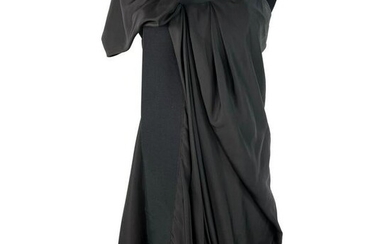 Celine Black Silk Mini Dress, Size 42