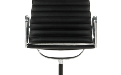 Charles Eames. Armchair, model EA-108 in black leather