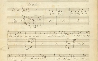 Charles GOUNOD. Manuscrit musical autographe signé, à ma...