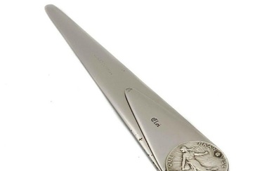 Charles Louis Eloi Pernet Dunhill Steel Silver Letter Opener