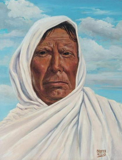 Chester Wills Portrait of a Native American Woman