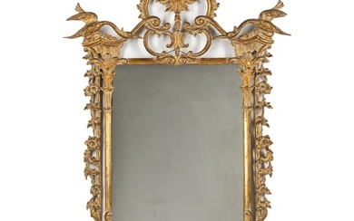 Chinese Chippendale-Style Giltwood Wall Mirror