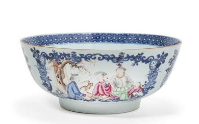 Chinese Export Famille Rose porcelain punch bowl