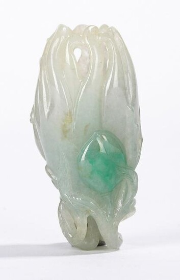Chinese Green and White Jadeite Finger Citron