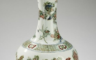 Chinese doucai vase with phoenix and peonies