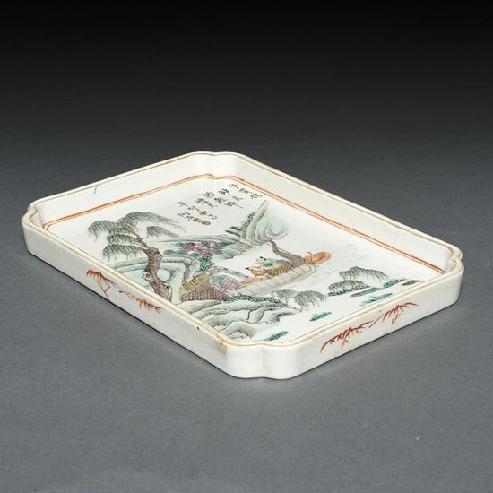 Chinese famille rose tray