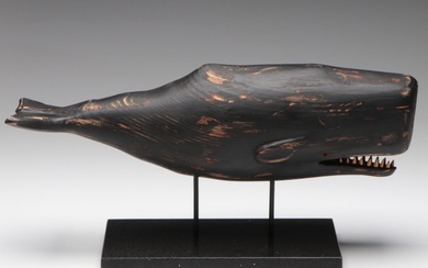 Clark Voorhees Jr. Folk Art Whale Figure, Mid to Late 20th Century
