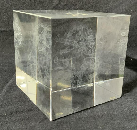 Clear Cube Glass Paperweight