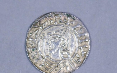 Cnut (1016-1035) - Silver Penny Circa 1024-1030, pointed helmet...