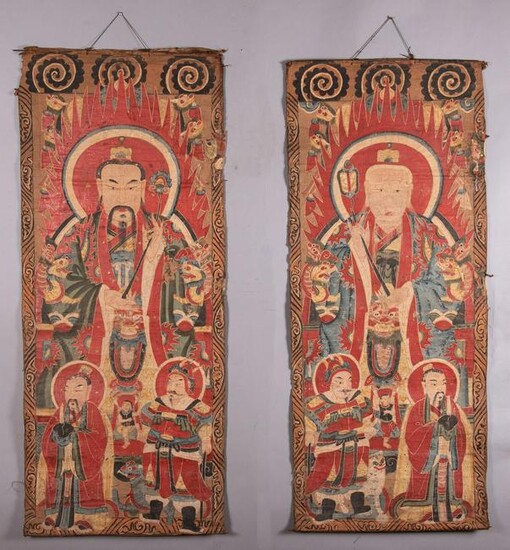 Collection Of Ten Ching Dynasty Daoism Scroll Panels 43