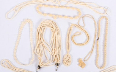 Collection of Vintage Bone Necklaces