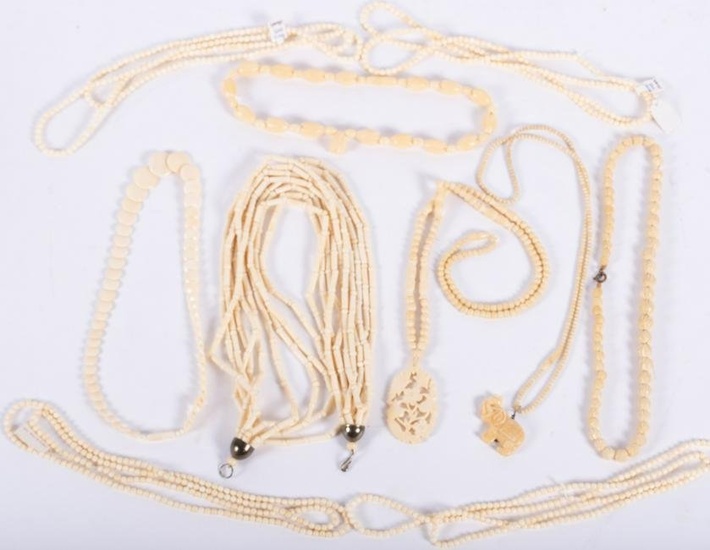 Collection of Vintage Bone Necklaces