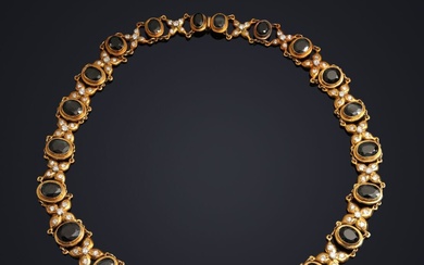 Collier ruban articulé composé de 21 saphirs... - Lot 170 - Oger - Blanchet