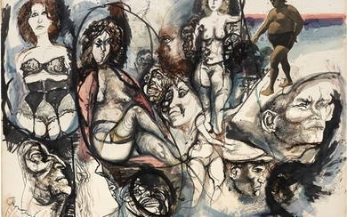 Composizione di figure, 1963, Renato Guttuso (Bagheria (Pa) 1912 - Roma 1987)