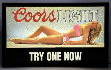 Coors Light Beer Bathing Beauty Light Up Sign