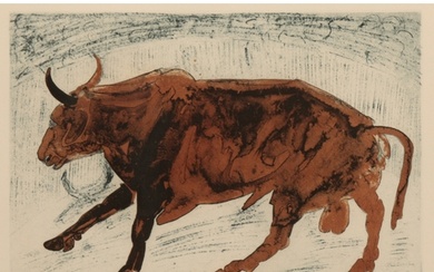 *DAME ELISABETH FRINK (1930-1993) 'Study of a Bull' signed a...