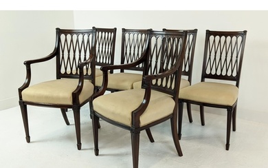 DINING CHAIRS, a set of ten, including two carvers, 19th cen...