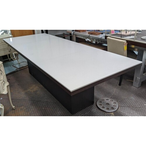 DINING TABLE, contemporary design, the white polished stone ...
