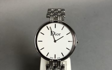 DIOR. Baguerrha lady's watch with white index dial,...